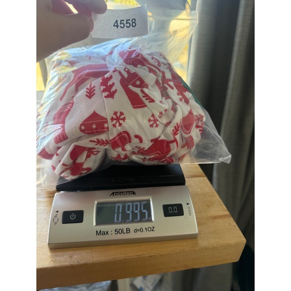 Carter's Adult XL Pajama Set Long Sleeve Top Pants Red Reindeer Sleigh Christmas - Picture 9 of 9